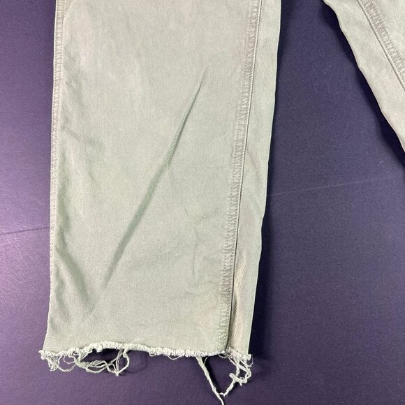 Mother Pants Women 26x24* High Rise Private Green Patch Pocket Ankle Fray Tag 24 - Picture 4 of 16